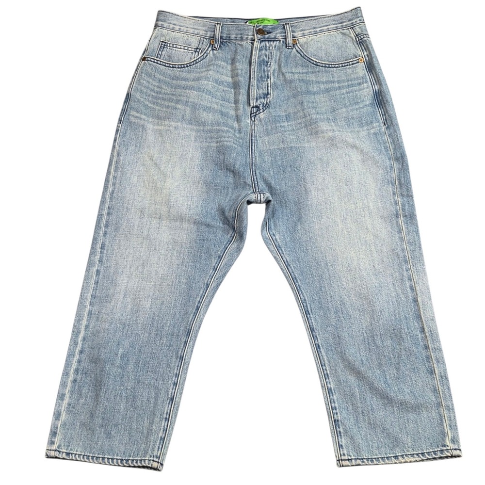 Free People X Sandrine Rose‎ Jeans Womens 30 Blue Straight Leg Button Fly Baggy
